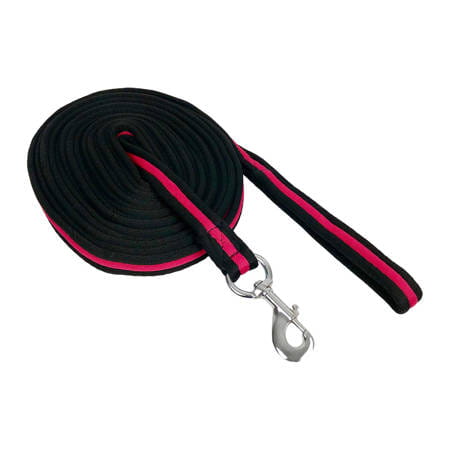 Lonża York bawełniana czarno-malinowa 8,5m