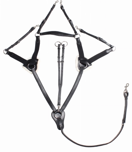 HORKA- napierśnik 5 pkt black/silver