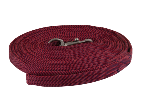 Lonża York Stripe czerwono- granatowa