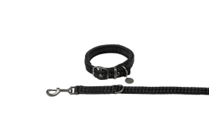 Eskadron obroża dla psa + smycz  Essence22 black